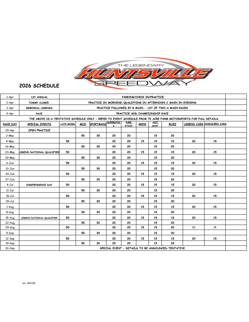 Huntsville Speedway Schedule 2026 Huntsville Speedway huntsville-speedway-schedule-2026-huntsville-speedway